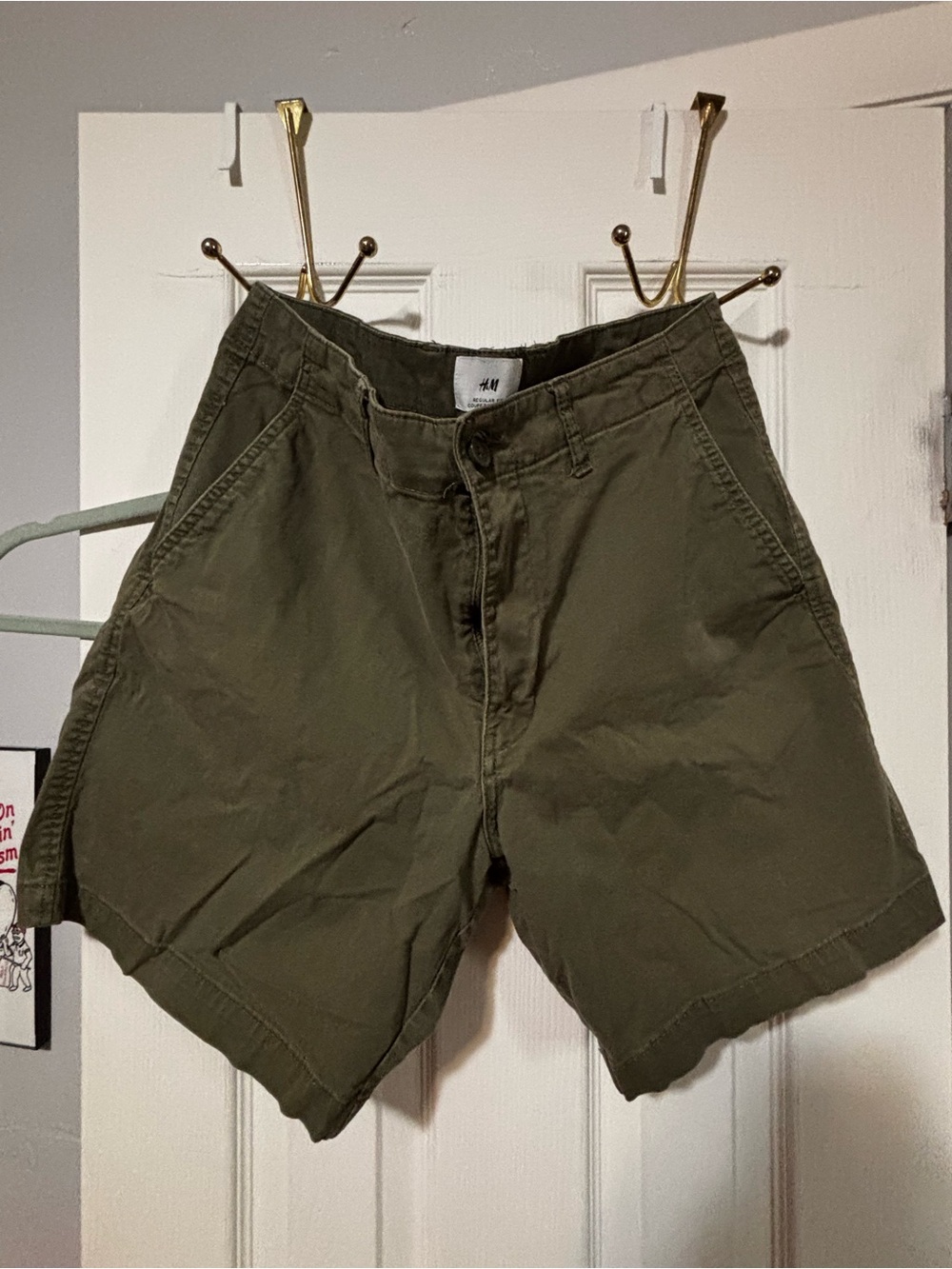 H&M Men's Olive Utility Cargo Shorts